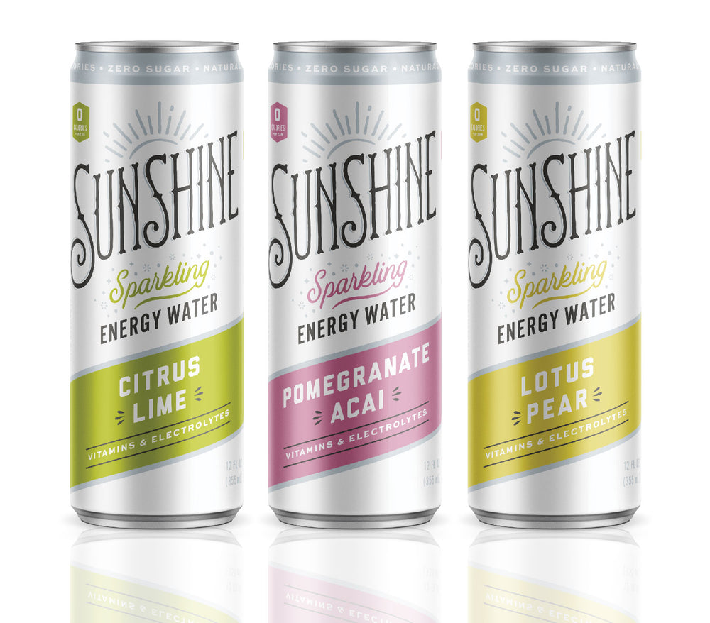 INTRODUCING... Sunshine Sparkling Energy Water!